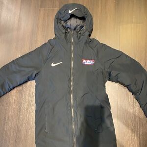DePaul Black Nike Soccer Hooded Jacket Size Small